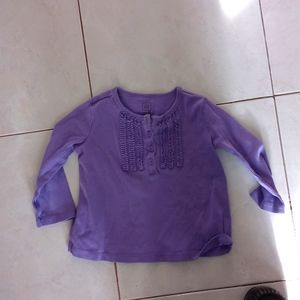 Baby Gap Purple ruffle shirt